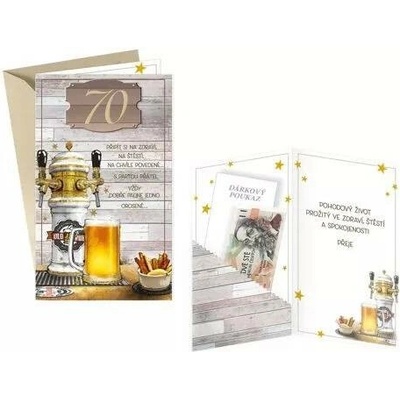 Přání k 70. narozeninám Pivo