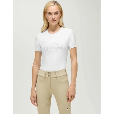 Tommy Hilfiger Tričko Equestrian Malibu dámské optic white – Zboží Dáma