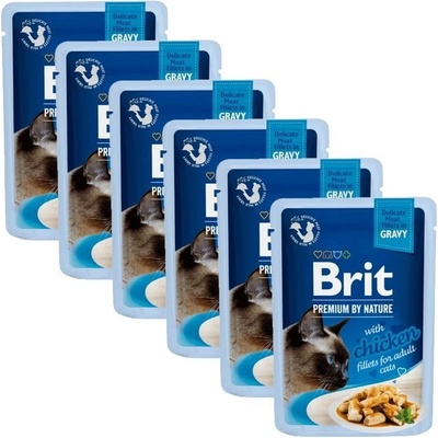 Brit Premium Cat Delicate Fillets in Gravy with Chicken 6 x 85 g