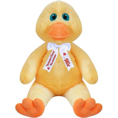 Плюшено пате с надписана панделка, 100 см (46529Н)