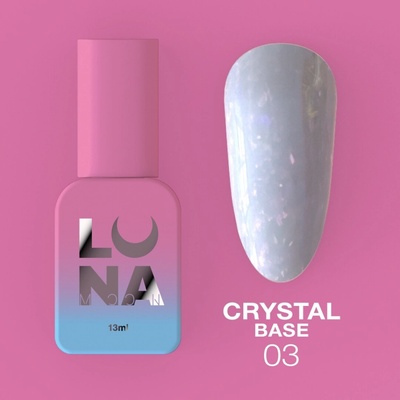 Luna Crystal hybridná báza s farebnými čiastočkami fialová 03 13 ml