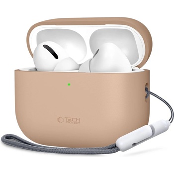 Tech-Protect Силиконов кейс за Apple AirPods Pro 3 от Tech Protect Silicone - Cafe Latte (5906302333035)
