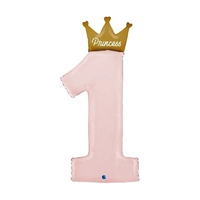 GRABO fóliový balónek Číslice 1 princezna 46 117cm nafukovací