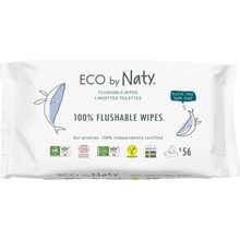 ECO BY NATY Vlhčené obrúsky Naty bez vône splachovateľné 3 x 56 ks