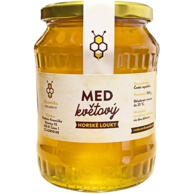Včelařství Kvasnička Med květový horské louky 950 g