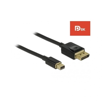 Delock Кабел Mini DisplayPort - DisplayPort 8K 60Hz, 1m, certificate DP 8K, M-M, Delock 84927 (84927) (84927)