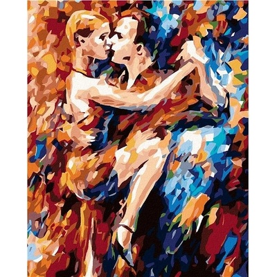 zuty Malování podle čísel Ve vášni tance 80 x 100 cm vypnuté plátno na rám