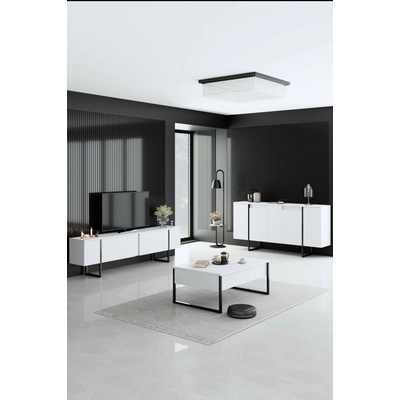 Kalune Design súprava nábytku do obývacej izby biela/čierna