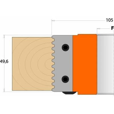 VBD pro frézu na spoje C69400830, 49,6x11,9x1,5 (pár)