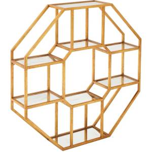 Premier Housewares На няколко нива метален стенен рафт в естествен цвят 92 cm Zariah - Premier Housewares (5502478)