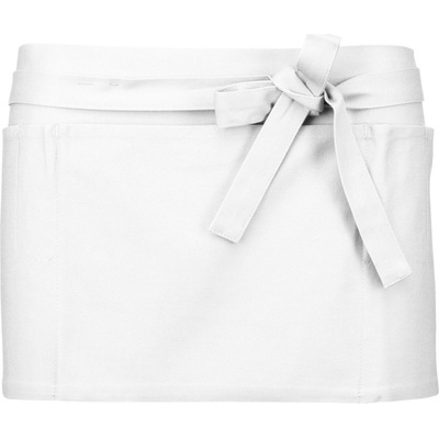 Kariban Zástěra K886 barová krátká COT20K88600199-white