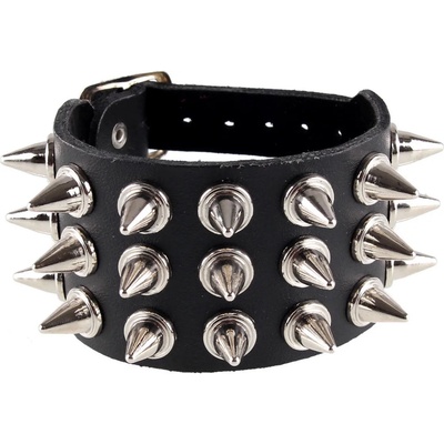 Black & metal гривна „ШИПЦИ 3" - bwz-018