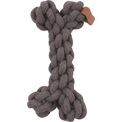 M Pets COTO Kosť povrazová bavlnená sivá 19 cm