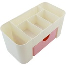 Jenifer AG506A Organizér na kozmetiku a make-up 23 x 11 x 10,5 cm bielo-ružový