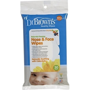 Dr. Brown's Мокри кърпички за носле и лице Dr. Brown's, 30 броя (72239300176)