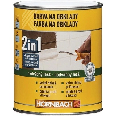 Farba na obklady 2v1 Hornbach biely, hodvábne matný 1 l