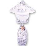 Sevibaby Завивка тип дрешка с предпазител за кръста Цвят СИНИ КАРТИНКИ (289-3)