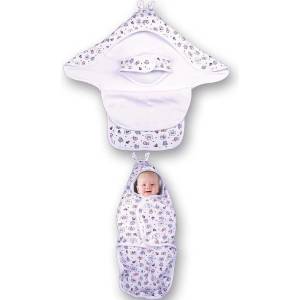 Sevibaby Завивка тип дрешка с предпазител за кръста Цвят СИНИ КАРТИНКИ (289-3)