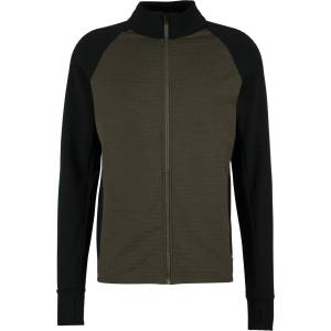 Stoic Мъжко вълнено яке Stoic MerinoFleece260 FlenSt. Jacket Merino jacket - Black / Dark Olive (005-6569-0213)