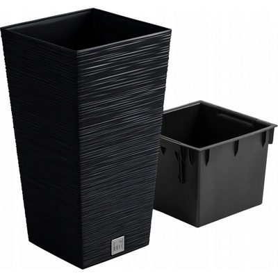 Prosperplast Květináč FURU SQUARE 24 cm antracit