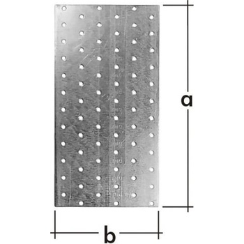 DMX PP 2 Destička perforovaná 40x100 zinkovaný plech 1 ks