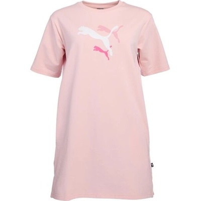 Puma Ess+ Logo Power Tee Dress Tr ružová