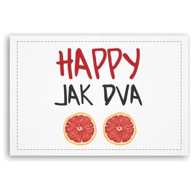 Fotoobraz 90x60 cm střední Happy jak dva grepy