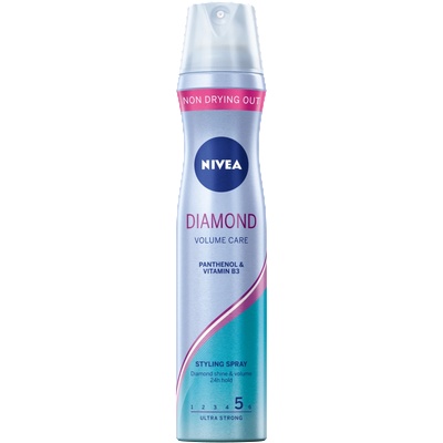 Nivea HCS Лак за коса за блясък и обем Diamond Volume Care Спрей за коса дамски 250ml