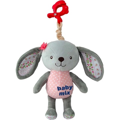 Baby Mix plyšová hračka s hracím strojkem Králík Multicolor