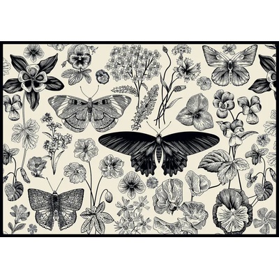 Interdruk - Puzzle Butterflies and flowers 500 - 500 piese