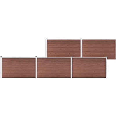 OMAXI Zahradní plot WPC 872 x 106 cm hnědý 908939