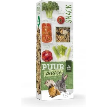 Image 1 of Witte molen PUUR Pauze Sticks - крекери с броколи и домати за гризачи, заек, морско свинче и джербил 110 гр, 2 броя, Witte Molen, Холандия - 654920