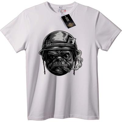 NOONEBRAND Тениска Булдог Войник - M, Black
