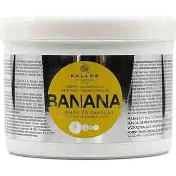 Kallos Cosmetics Banana posilující maska pro suché a poškozené vlasy 500 ml