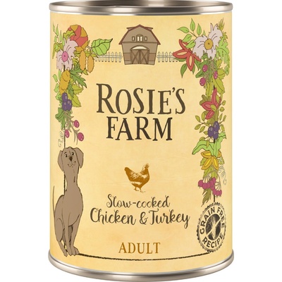 Rosies Farm Adult kuracie a moriak 6 x 400 g