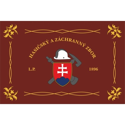Hasičská vlajka tradičná - červená - 100x150cm Easyflag - tunel, karabína