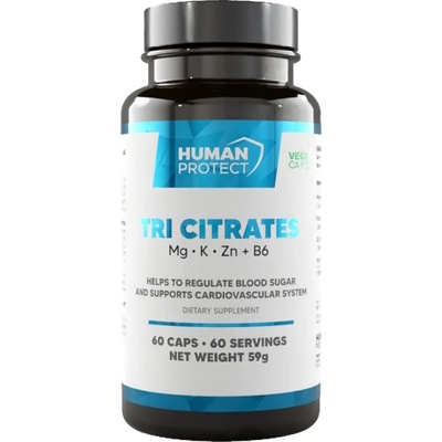 Human Protect Tri Citrate | Magnesium + Potassium + Zinc [60 капсули]