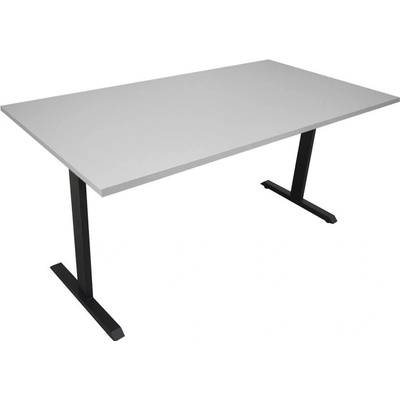 ZLKL Kancelářský stůl 140 x 70 cm černá podnož / šedá deska P00056-1