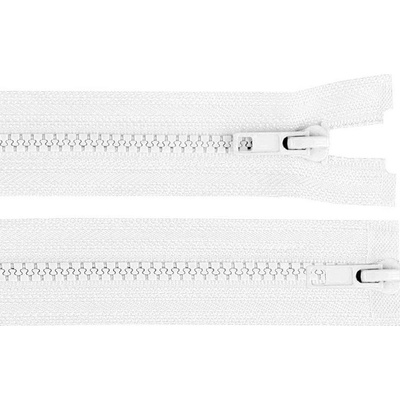 Pro Háčkování s.r.o. Kostěný zip No 5 délka 80 cm dvoucestný bílý