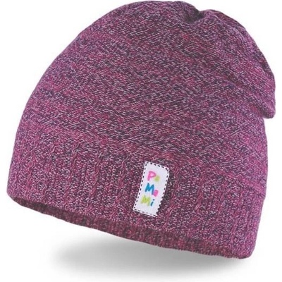 dívčí melírovaná čepice PaMaMi šedo fialová