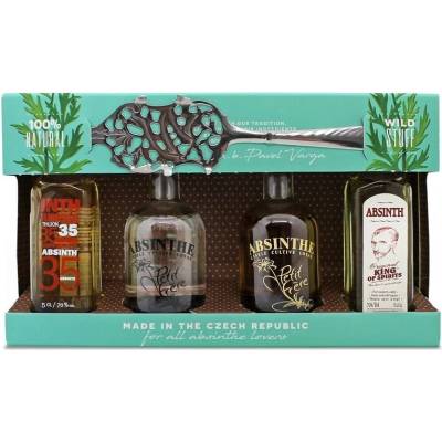 L’OR Absinth Exclusive Collection 64% 4 x 0,05 l (set + lžička)
