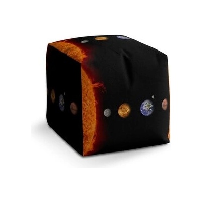 Sablio Taburet Cube Planety a slunce: 40x40x40 cm