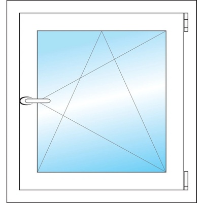 OKNA HNED Plastové okno 60x64 cm (600x640 mm) bílé otevíravé a sklopné pravé