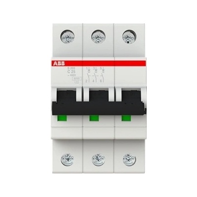 ABB S203 3-pól. 25A C 6kA