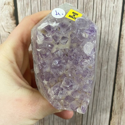Nefertitis Ametyst s achátem špice - obelisk KO4 NF50826 - cca 4,8 x 8,2 cm, 299 g
