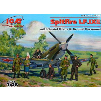 ICM Spitfire LF.IXe & Soviet Pilots & Ground Personnel 1:48