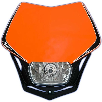 RACETECH (RTECH) přední světlo V-FACE barva oranžová/černá KTM