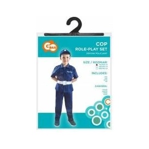 GoDan Police uniform shirt, pants, cap, belt size 110/120cm SL-PO11