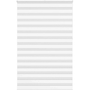 vidaXL Зеброва щора бял 145x230 см Ширина на плата 140, 9 см полиестер (4014816)