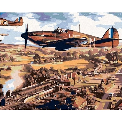 Zuty maľovanie podľa čísel Lietadlo